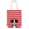 Red Cotton Dog Tote Bag
